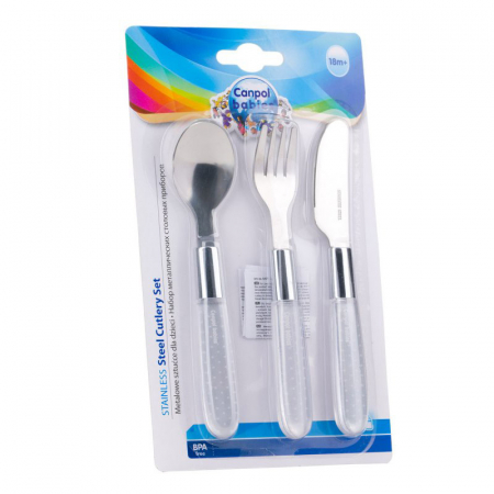 Set 3 tacamuri pentru copii Canpol Babies 9/477G, Gri [2]