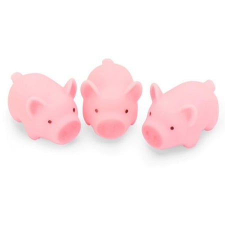 Set 4 figurine porc, pentru baie, Mini Junior VC4503, Roz [1]