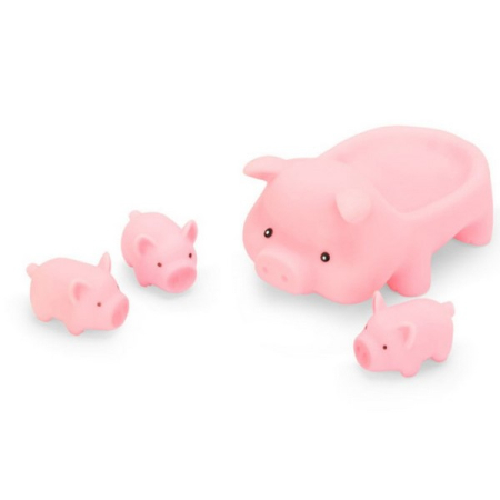 Set 4 figurine porc, pentru baie, Mini Junior VC4503, Roz [2]