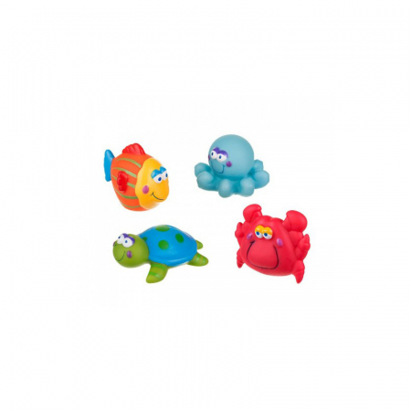Jucarii bebelusi - Set 4 jucarii pentru baie Akuku A0362, Multicolor