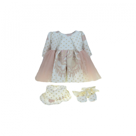 Botezul bebelusului - Set 4 piese pentru fete Mini Junior 03-ROC