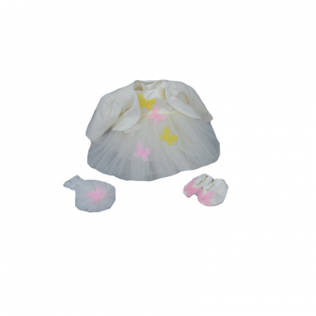 Botezul bebelusului - Set 4 piese rochie