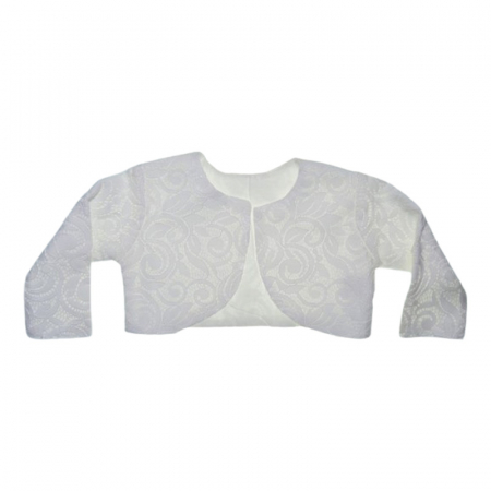 Set 4 piese rochie eleganta din dantela, pentru botez, pentru fete, Mini Junior 3664-56-62, Alb [7]