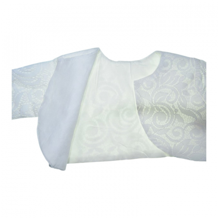 Set 4 piese rochie eleganta din dantela, pentru botez, pentru fete, Mini Junior 3664-56-62, Alb [5]
