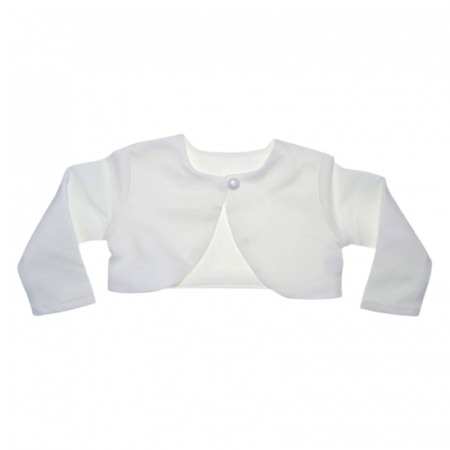 Set 4 piese rochie eleganta din satin, pentru botez, pentru fete, Mini Junior 3665-56-62, Alb [6]