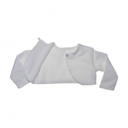 Set 4 piese rochie eleganta din satin, pentru botez, pentru fete, Mini Junior 3665-56-62, Alb [7]