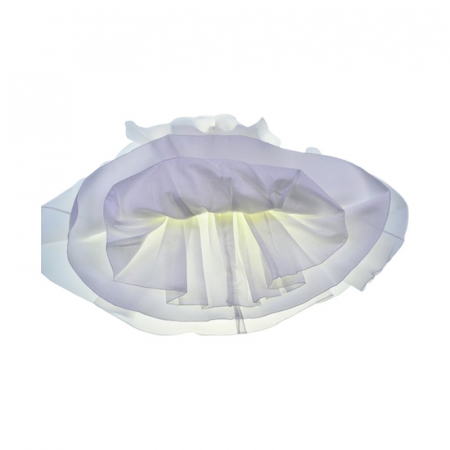 Set 4 piese rochie eleganta din satin, pentru botez, pentru fete, Mini Junior 3665-56-62, Alb [3]
