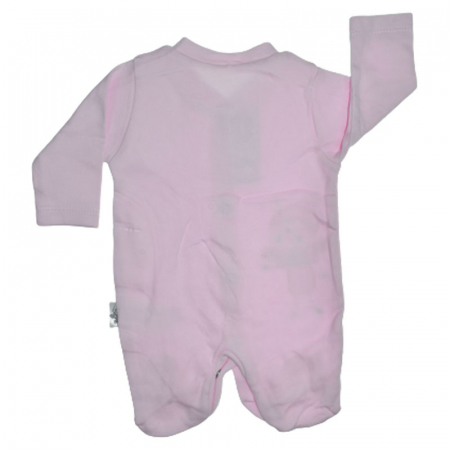 Set 4 piese salopeta cu maneca lunga, caciula, manusi si baveta pentru fete Zuff S010823-2, Roz [1]