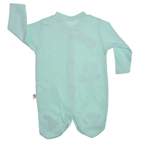 Set 4 piese salopeta cu maneca lunga, caciula, manusi si baveta pentru baieti Zuff S010823-1, Verde [1]