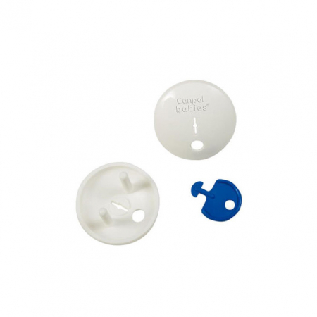 Protectii copii si  bebelusi - Set 4 protectii pentru priza Canpol Babies 13/100, Alb