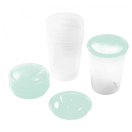 Vesela si tacamuri bebelusi - Set 4 recipiente cu tetina de formare BabyOno 1028