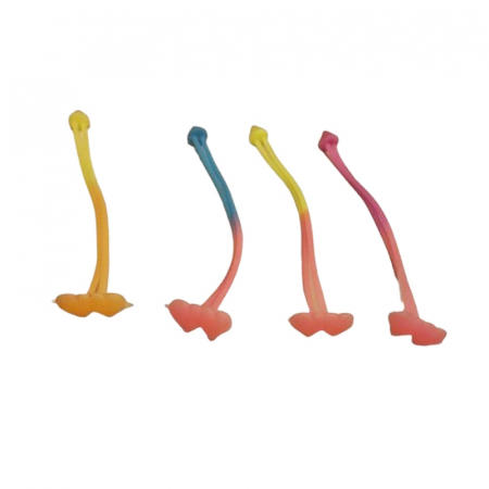 Accesorii par fetite - Set 4 elastice de par pentru fete Mini Junior MJ130324-12, Multicolor