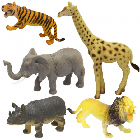 Figurine - Set 5 figurine 13 cm Unikatoy Wild 236019, Multicolor