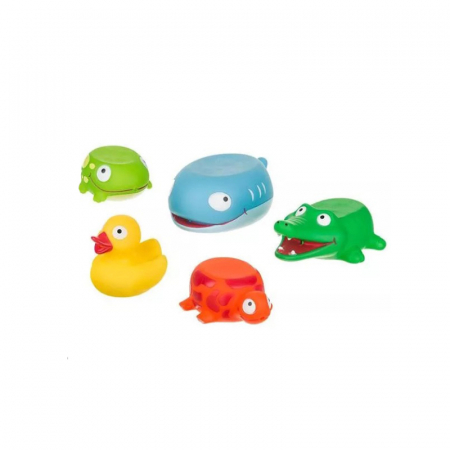 Jucarii bebelusi - Set 5 figurine pentru baie Akuku A0364, Multicolor