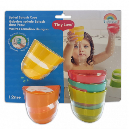Set 5 jucarii de baie Tiny Love Spiral Splash Cups 862188, Multicolor [2]