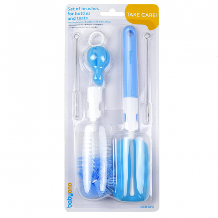 Set 5 perii pentru curatarea biberoanelor si a tetinelor BabyOno 735/01, Albastru [1]