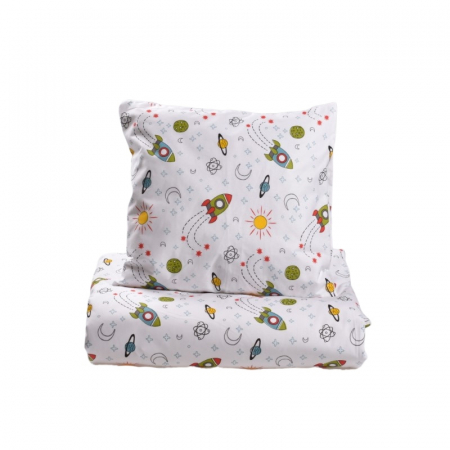 Set 5 piese lenjerie si aparatori patut 120 x 60 cm Mini Junior VLT-14, Alb [3]