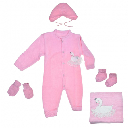 Compleuri  fete maneca lunga - Set 5 piese pentru fete Mini Junior SET-5PMJ, Roz