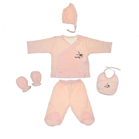 Compleuri  fete maneca lunga - Set 5 piese pentru fete Mini Junior SET-5PMJ3, Coral