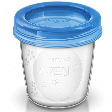 Set 5 recipiente pentru stocarea laptelui 180 ml 0 luni+ Philips Avent SCF619/05 [1]