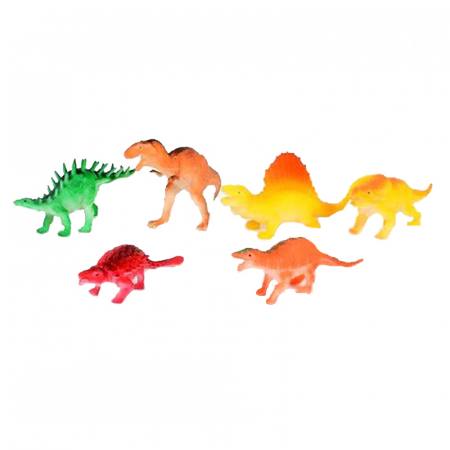 Joaca, activitati si ambalaje - Set 6 figurine 12 cm pentru copii Dinosaur World 459303, Multicolor