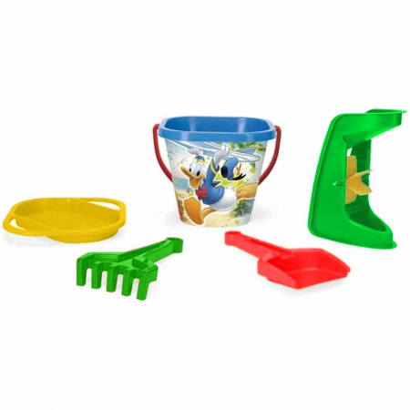Jucării pentru nisip si baloane de sapun - Set 5 piese galeata pentru nisip Mickey Mouse Disney 772410, Multicolor