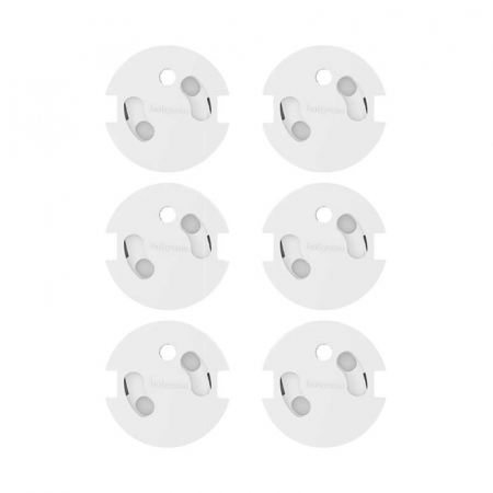 Accesorii camera bebe - Set 6 protectii pentru priza BabyOno 962, Alb