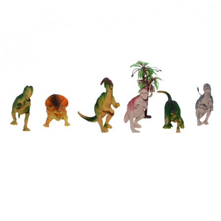 Joaca, activitati si ambalaje - Set 7 figurine dinozauri 15 cm OEM 074951-5, Multicolor