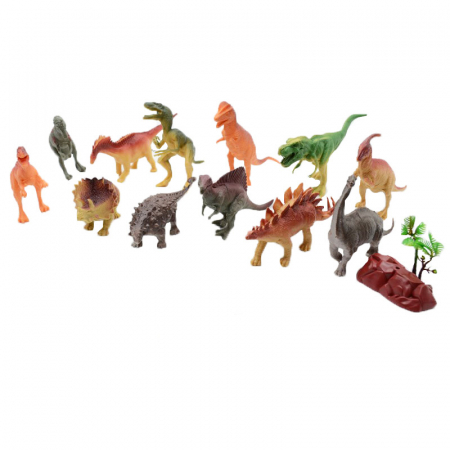 Figurine - Set animale 14 piese 14 cm Midex Wild Animal 661-1, Multicolor