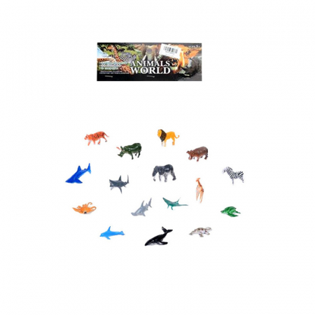 Set animale 16 piese Mini Junior Animals World 647, Multicolor [1]