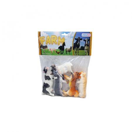 Set animale domestice 5 piese Unika Toy Farm 23602, Multicolor [1]