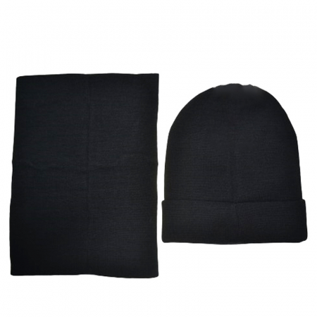 Set caciula si fular circular pentru copii Gracek GR08112N, Negru [1]