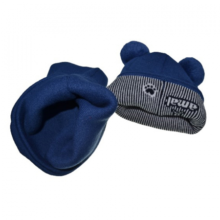 Set caciula si fular circular pentru baieti Gracek GRK8392A, Albastru [2]