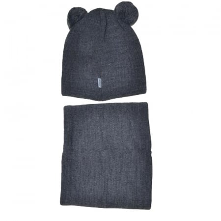 Set caciula si fular circular pentru baieti Gracek GRK8392G, Gri [1]