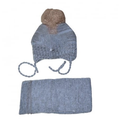 Set caciula si fular pentru baieti Minijunior AJS8392A, Albastru [1]