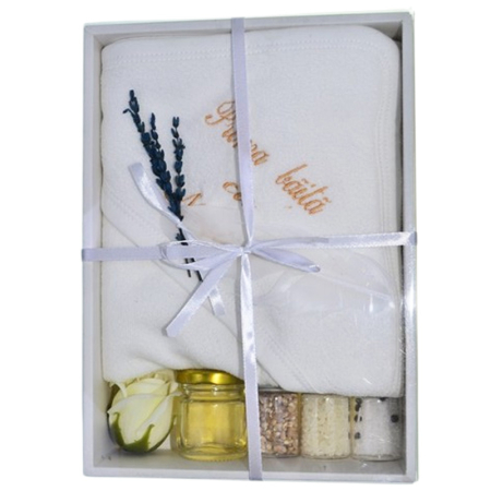 Set cadou personalizat, 8 piese, pentru prima baita dupa botez, Mini Junior, S1411C, Multicolor [1]