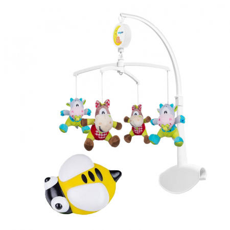 Carusele muzicale - Set carusel muzical si lampa de veghe BabyOno 1362C, Multicolor