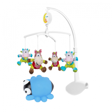 Carusele muzicale - Set carusel muzical si lampa de veghe BabyOno 1362CL, Multicolor