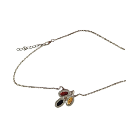 Set colier si cercei cu pietre, pentru dama, Mini junior MJ2312, Multicolor [2]