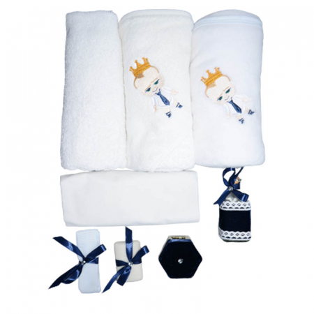 Set complet 8 piese trusou elegant pentru botez Mini Bimbi T080323-AAA, Alb [1]