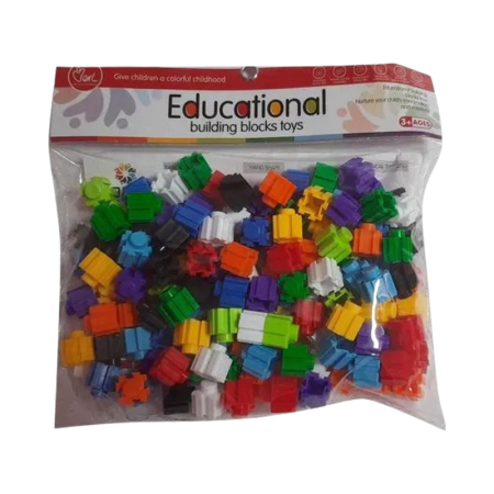 Set cuburi pentru construit, 100 piese, Mini Junior, WW3007, Multicolor [3]