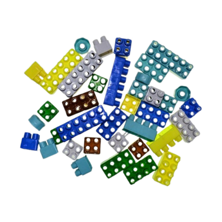 Seturi de constructie - Set cuburi pentru construit, 35 piese, Mini Junior, 2011M, Multicolor