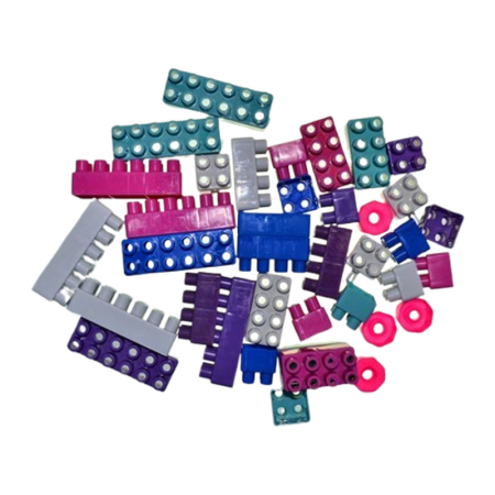 Seturi de constructie - Set cuburi pentru construit, 35 piese, Mini Junior, 2011M2, Multicolor