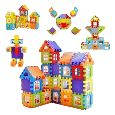 Joaca, activitati si ambalaje - Set de constructie, cu 132 piese, de tip STEM pentru inginerie 2D si 3D si cutie depozitare portabila, RCO WW3043, Multicolor