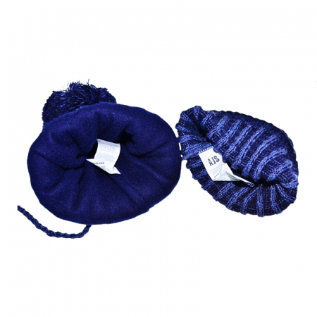 Set doua piese caciula si fular pentru baieti Mini Junior 46-438, Albastru [4]