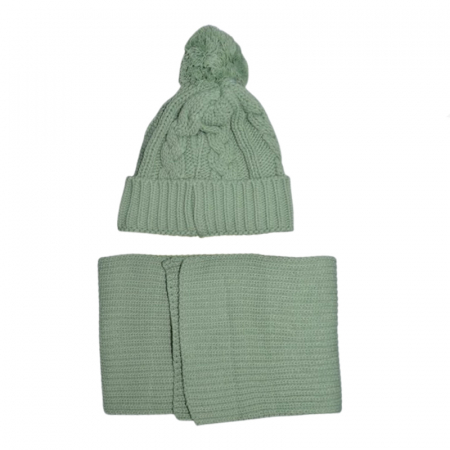 Set doua piese caciula si fular pentru copii Mini Junior CLA-MJ20, Verde [1]