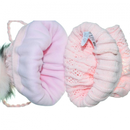 Set doua piese caciula si fular pentru fete Mini Junior 46-447, Roz [2]
