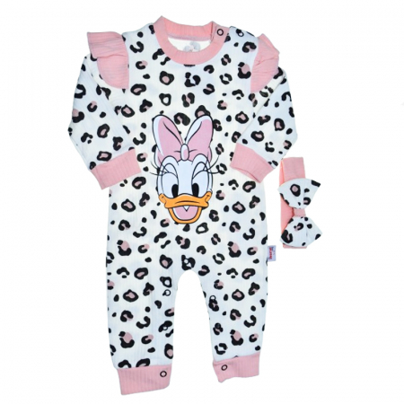 Salopete bebelusi fete - Set doua piese salopeta si bentita pentru fete Mini Junior SLP-MJ32, Multicolor