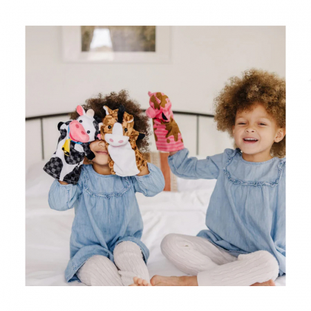 Păpușă de mână, in forma de măgar, Mini Junior PM0509C, Alb [2]