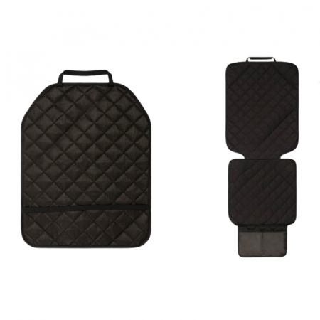 Huse auto - Set husa protectie bancheta auto si protectie scaun Caretero 522859, Negru